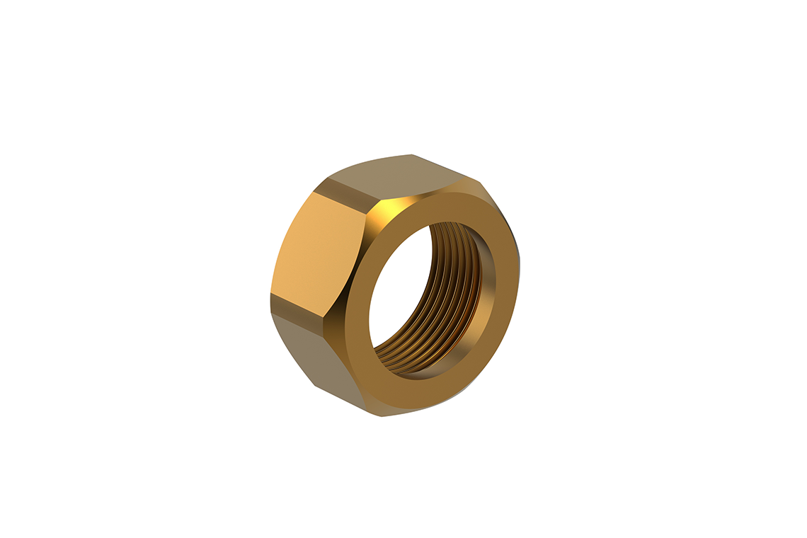 Brass Nut - 1.28" x 14 TPI Suits Hydrus Water Meter DN20 (1)