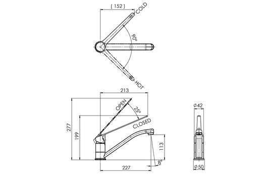 Amara Sink Mixer with Extended Handle
