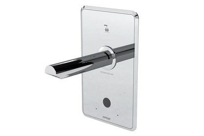 Aquablend eSQX MK2 Touch-Free Auto Sense Point-of-Use Thermostatic Wall Mixer with 200mm Spout 4/6Lpm Laminar Mains/Battery - Front of Wall Component