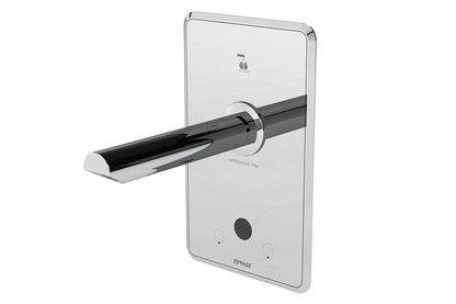 Aquablend eSQX MK2 Touch-Free Auto Sense Point-of-Use Thermostatic Wall Mixer with 230mm Spout 4/6Lpm Laminar Mains/Battery - Front of Wall Component