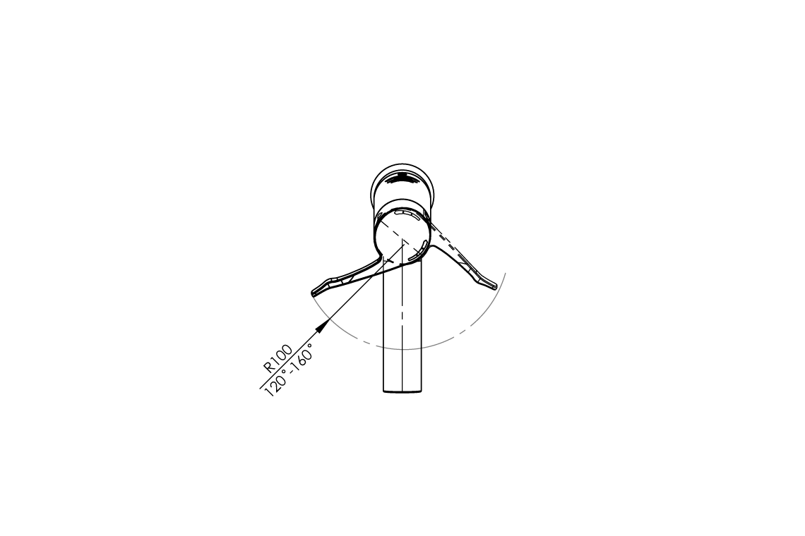 Aquablend SQX Lead Free Thermostatic Basin Mixer with 100mm Lever Handle 4/6lpm Laminar Flow