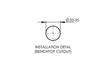 Aquablend SQX Lead Free Thermostatic Basin Mixer with 100mm Lever Handle 4/6lpm Laminar Flow