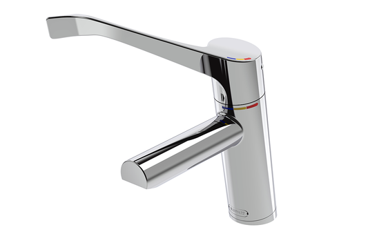 Aquablend SQX Lead Free Thermostatic Basin Mixer with 200mm Lever Handle 4/6lpm Laminar Flow