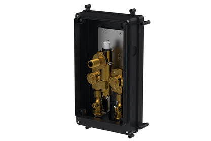 Aquablend eSQX LF Touch-Free Point-of-Use Thermostatic Wall Mixer Thermal Flush - Back of Wall Component - 9V Mains
