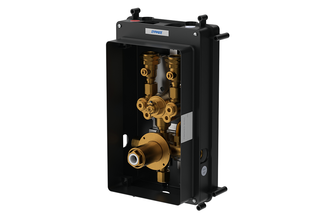 Aquablend: Health Point-of-Use TMV - Four Way Mixer - Back of Wall Component