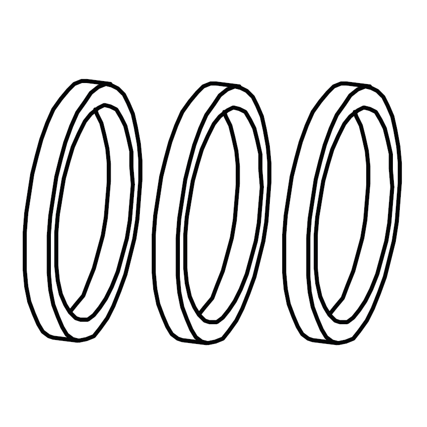 Aquablend Inlet Face Seals 3 pack suit 1500/1000