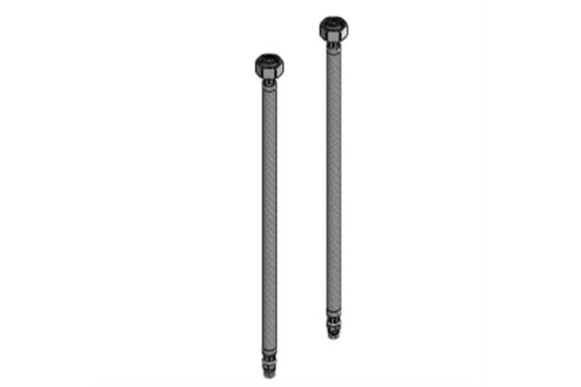 Aquablend - SQX M10 x 1/2" BSP Hose 350mm - 2 Hoses - 1x Hot 1x Cold