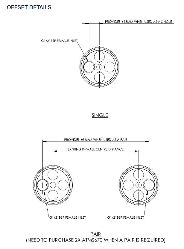 Offset Wall Inlet (Also Suits Lev)Ea