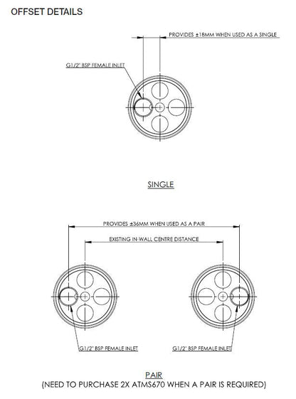 Offset Wall Inlet (Also Suits Lev)Ea