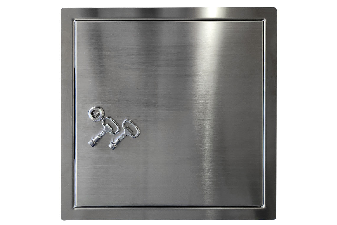 Aquablend: Key Lockable Hinged Lid & Surround - SS - 350mm Aquablend 1000/1500/2500