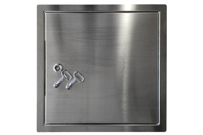 Aquablend: Key Lockable Hinged Lid & Surround - SS - 350mm Aquablend 1000/1500/2500