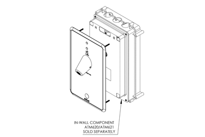 Aquablend eSQX Touch Free On-Demand Sensor Front-of-Wall Component with Custodian Basin Outlet - 8Lpm