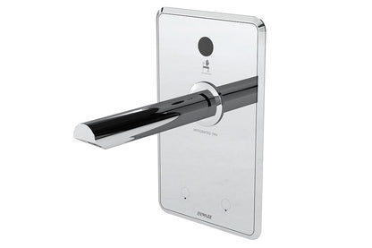 Aquablend eSQX MK2 Touch-Free On Demand Point-of-Use Thermostatic Wall Mixer with 230mm Spout 4/6lpm Laminar Mains/Battery - Front of Wall Component