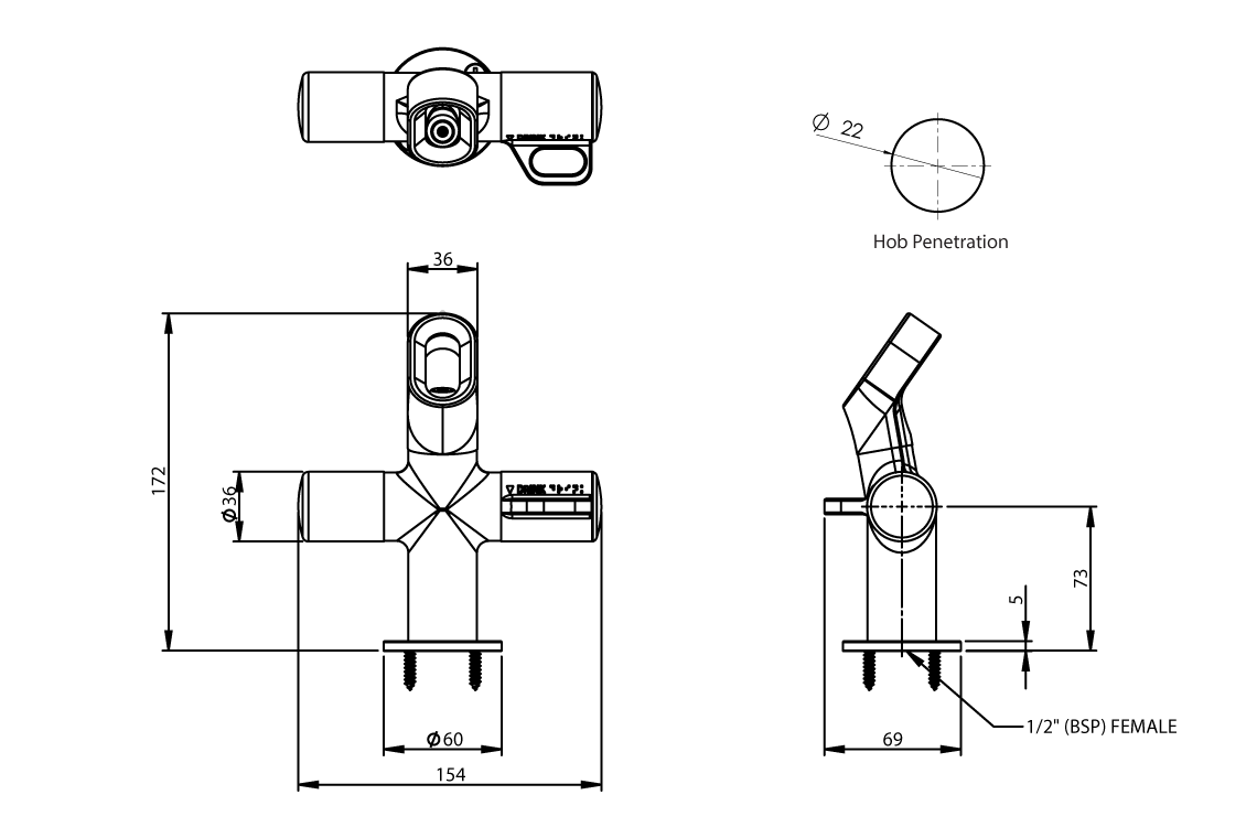 Blueline Type 45 Upright Bubbler with Rubber Guard