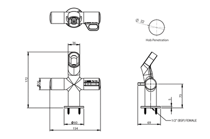 Blueline Type 45 Upright Bubbler with Rubber Guard