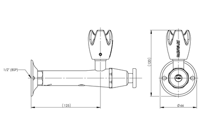Type 100 Wall Mounted Rubber Guard Bubbler - Push Button