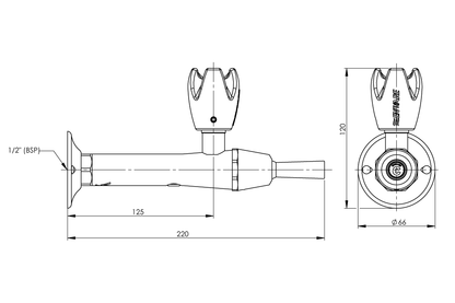 Type 100 Wall Mounted Rubber Guard Bubbler - Lever Action