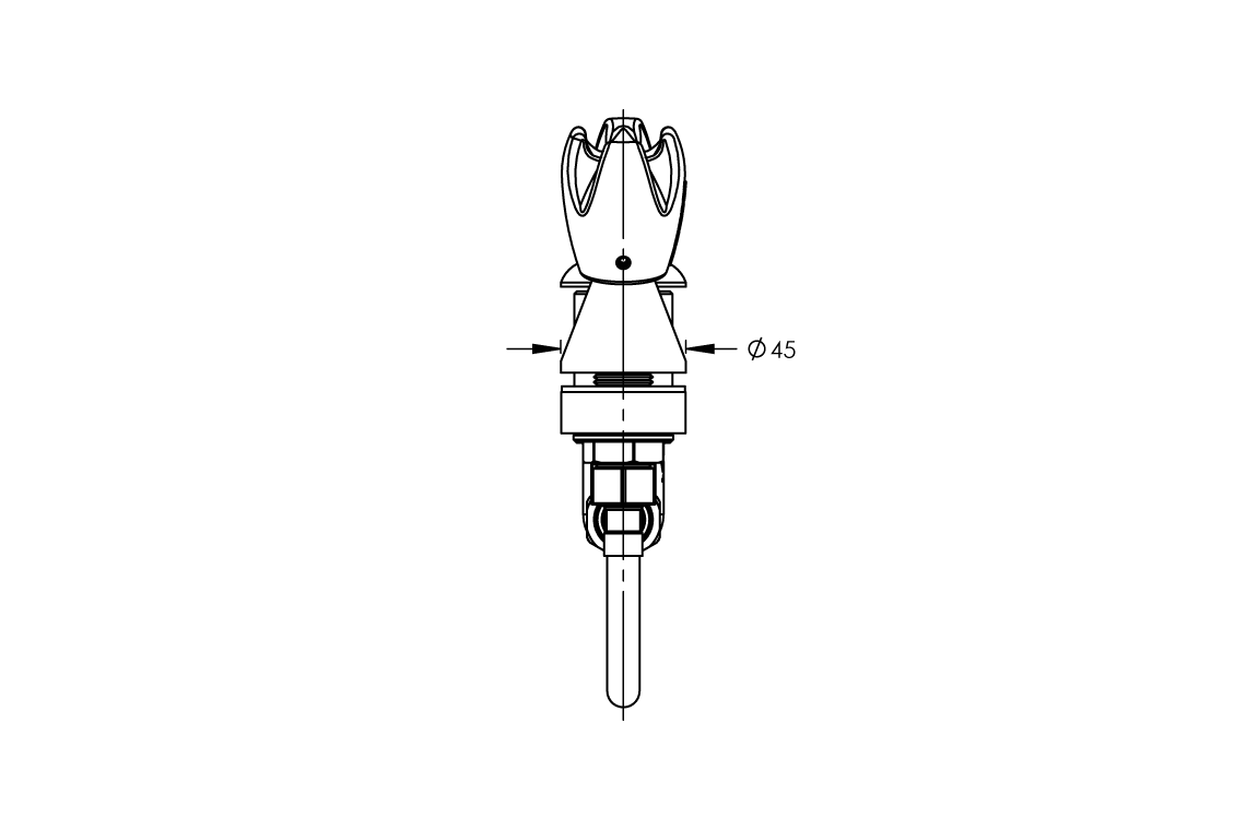 Trough Mounted Rubber Guard Bubbler - Push Button Action
