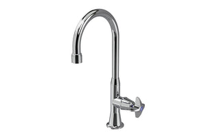 Hob Mounted Gooseneck Bottle Filler with Swivel and Fixed Spout