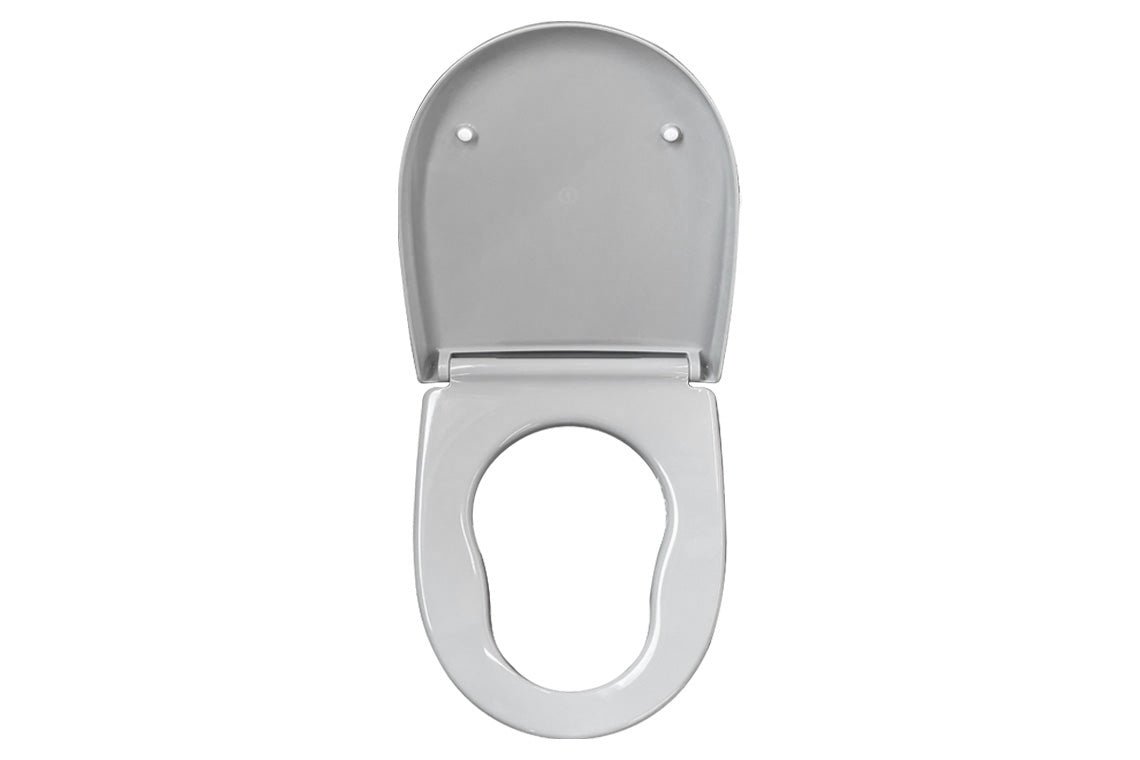 Grey Double Flap Family Soft Close Seat for CARE700 Toilets