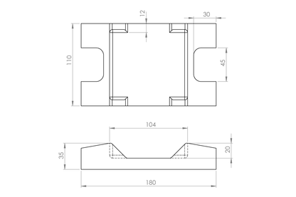 SecureFit Floor Mounting Bracket Kit for CARE700 Free Standing Toilets