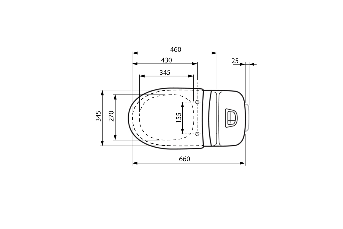 Care 700 Series Close-Coupled Toilet S-Trap Raised Height with White Care Seat