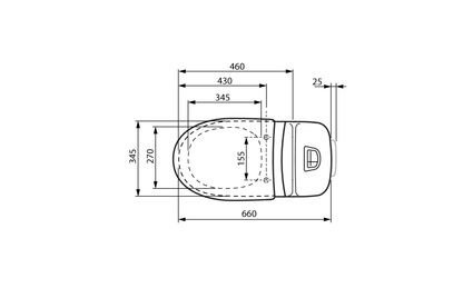Care 700 Series Toilet S-Trap Raised Height with Grey Soft Close Seat