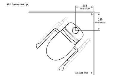 Care 720 Raised Height Toilet, S Trap, Double Flap White Care Seat, White Support Arms