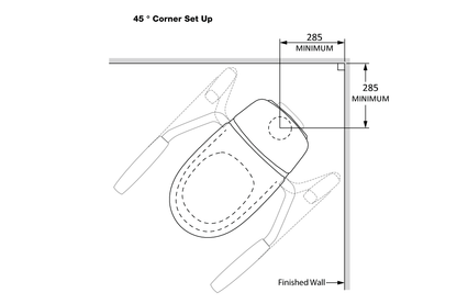 Care 721 Raised Height Toilet, S Trap, Double Flap White Soft Close Seat, Grey Support Arms
