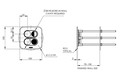Custodian Toilet Flushing Control Panel - Dual Flush