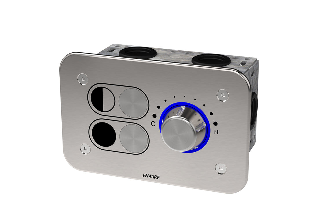Custodian Basin or Shower and Toilet Flushing Control Panel - Recess Mount & CN2VDFMIXBT-FF