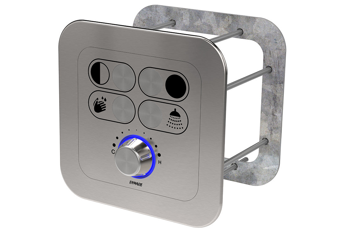 Mf4 Microflush Control Panel Custodian: 4-Button Basin or Shower and Toilet Flushing Control Panel ...