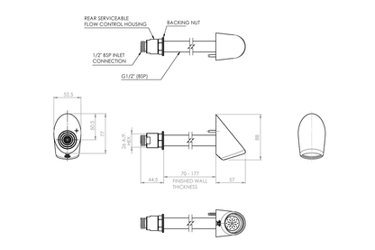 Custodian: Shower Rose - Duct Mount