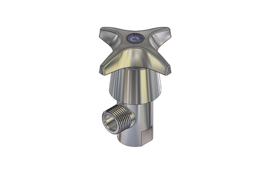 Concealed Spindle Right Angle Cistern Tap - Jumper Valve
