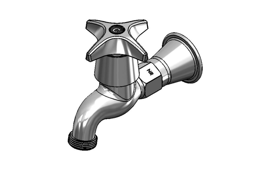 Concealed Spindle Hose Tap Extended with Non-Return Valve - Jumper Val ...