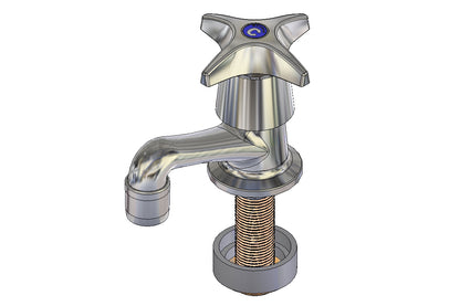 Concealed Spindle Pillar Tap Aerated Outlet - Jumper Valve