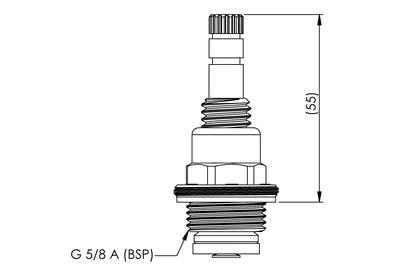 Concealed Spindle: Bib/Pillar Stuffing Box Assembly -  Jumper Valve
