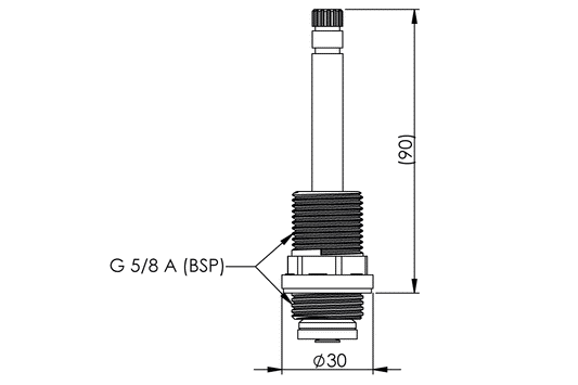 Concealed Spindle:Series Recess Stuffing Box Assembly - Jumper Valve