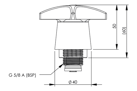 Concealed Spindle: Bib/Pillar Top Assembly - Jumper Valve