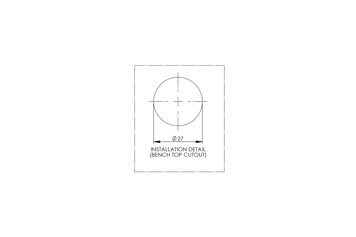 Detention Push Button Self Closing Basin Assembly - Right Angled Body - Spring Action