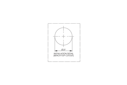 Detention Push Button Self Closing Basin Assembly - Right Angled Body - Spring Action