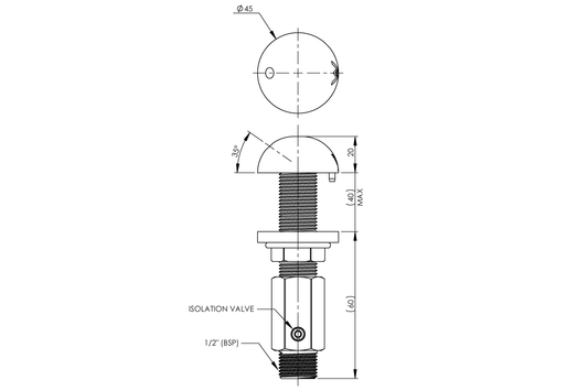 Detention Basin/Bubbler Outlet Domed - Low Flow