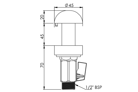 Detention: Basin/Bubbler Outlet Domed- Low Flow