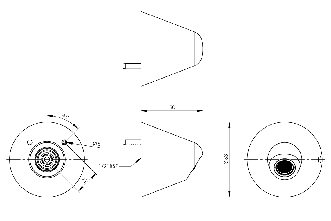 Detention Basin Outlet Wall Mounted with Anti Vandal Aerator