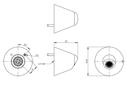 Detention Basin Outlet Wall Mounted with Anti Vandal Aerator