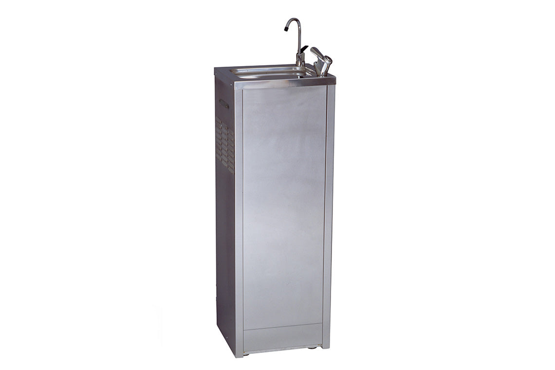 Freestanding Water Chiller with Bubbler and Carafe Filler - Stainless Steel