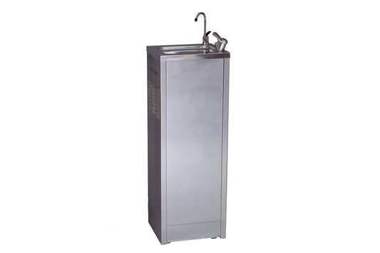 Freestanding Water Chiller with Bubbler and Carafe Filler - Stainless Steel