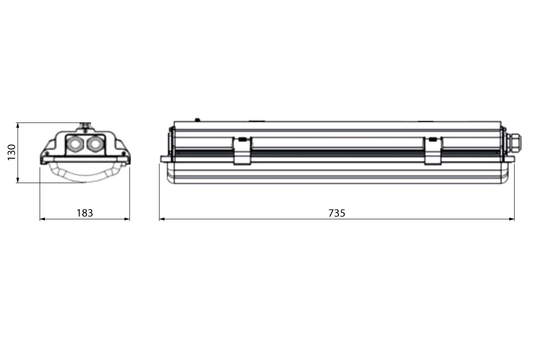 Emergency Light Hazardous Area LED Green
