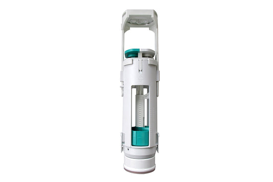 Wall Faced Rimless Close-Coupled Toilet Suite -Cistern Outlet Valve Mechanism With Seal