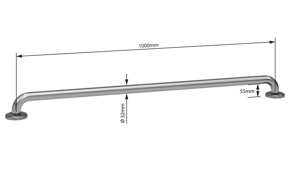Wellbeing Grab Rails: Straight 1000mm
